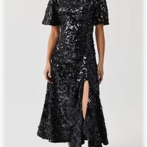 Ganni Sequin Velvet Maxi Dress